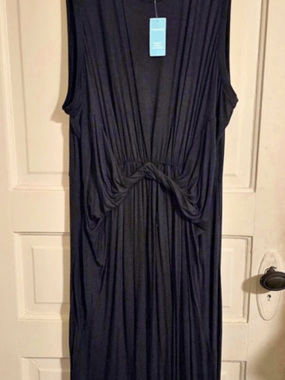Maurices Plus Size Pleated Ponte Dress Black Maxi Dress 2X